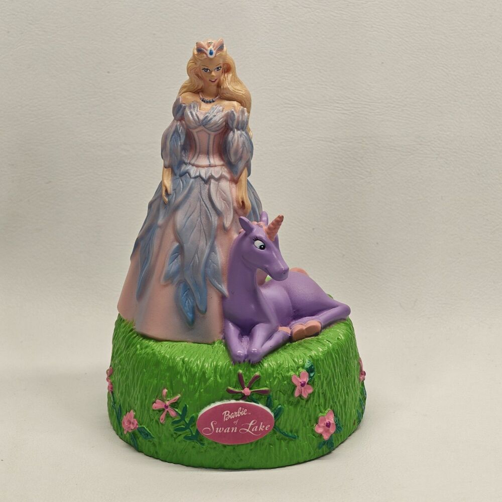 2003 Barbie Swan Lake Odette Lila Unicorn MZB Toothbrush Holder Y2K Bath Decor